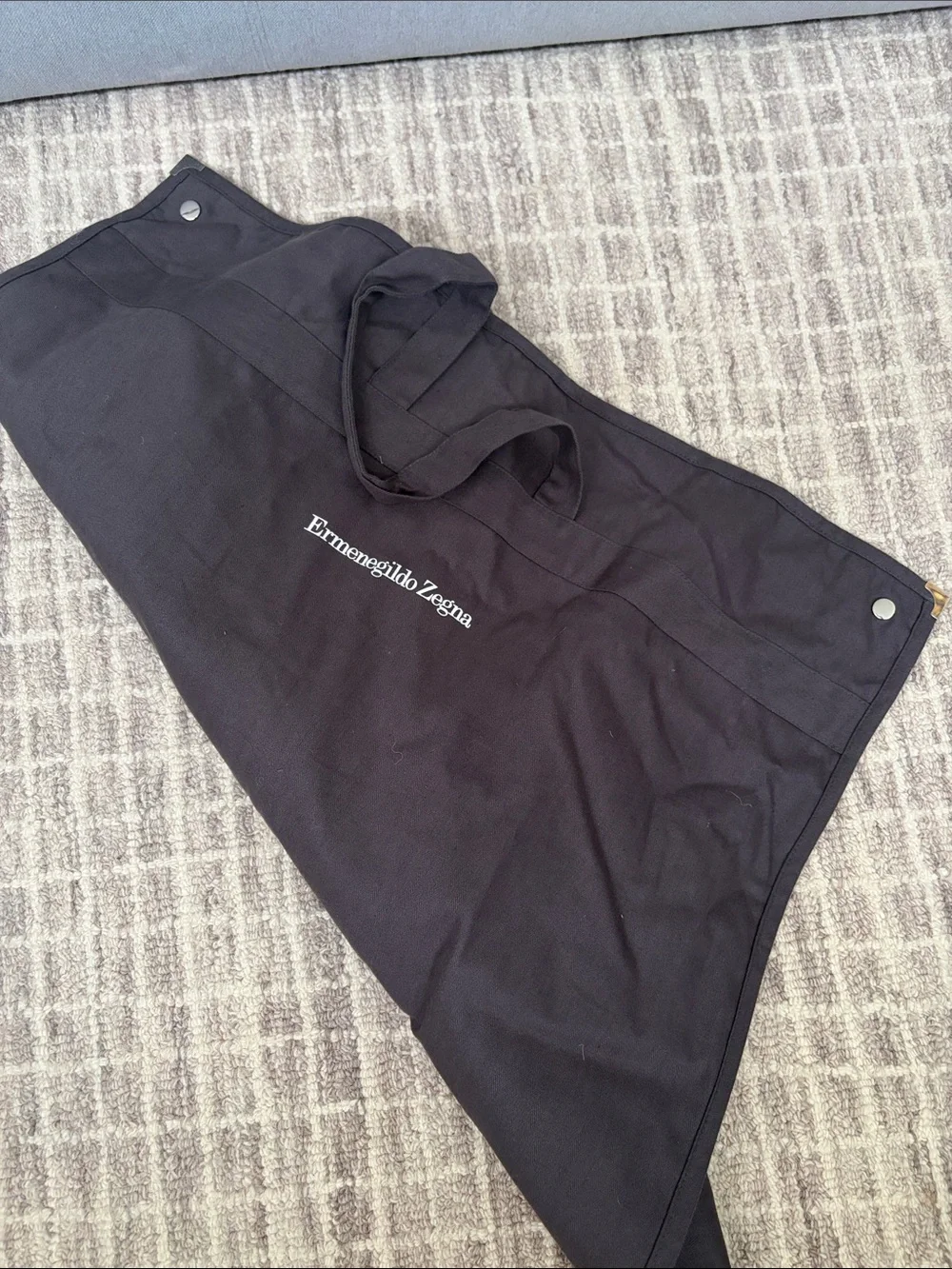 Ermenegildo Zegna Black Suit Garment Bag with Top Handle